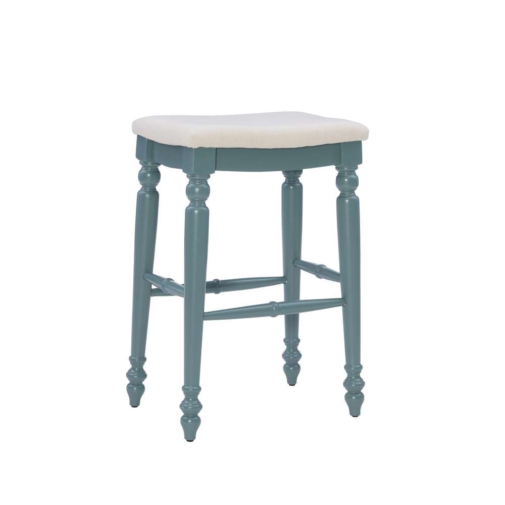Linon Home Decor - Marino Blue Backless Bar Stool - BS202BLUE01U veiw 1