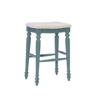 Linon Home Decor - Marino Blue Backless Bar Stool - BS202BLUE01U veiw 1