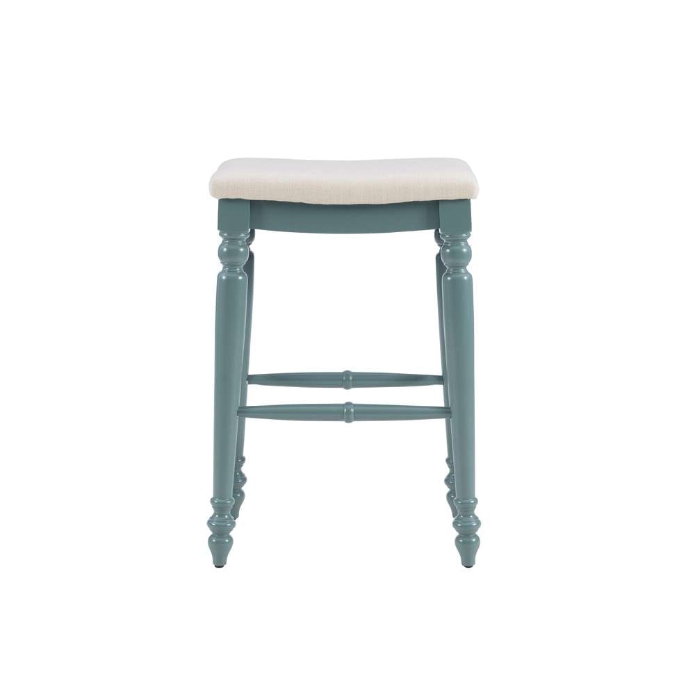 Linon Home Decor - Marino Blue Backless Bar Stool - BS202BLUE01U veiw 2