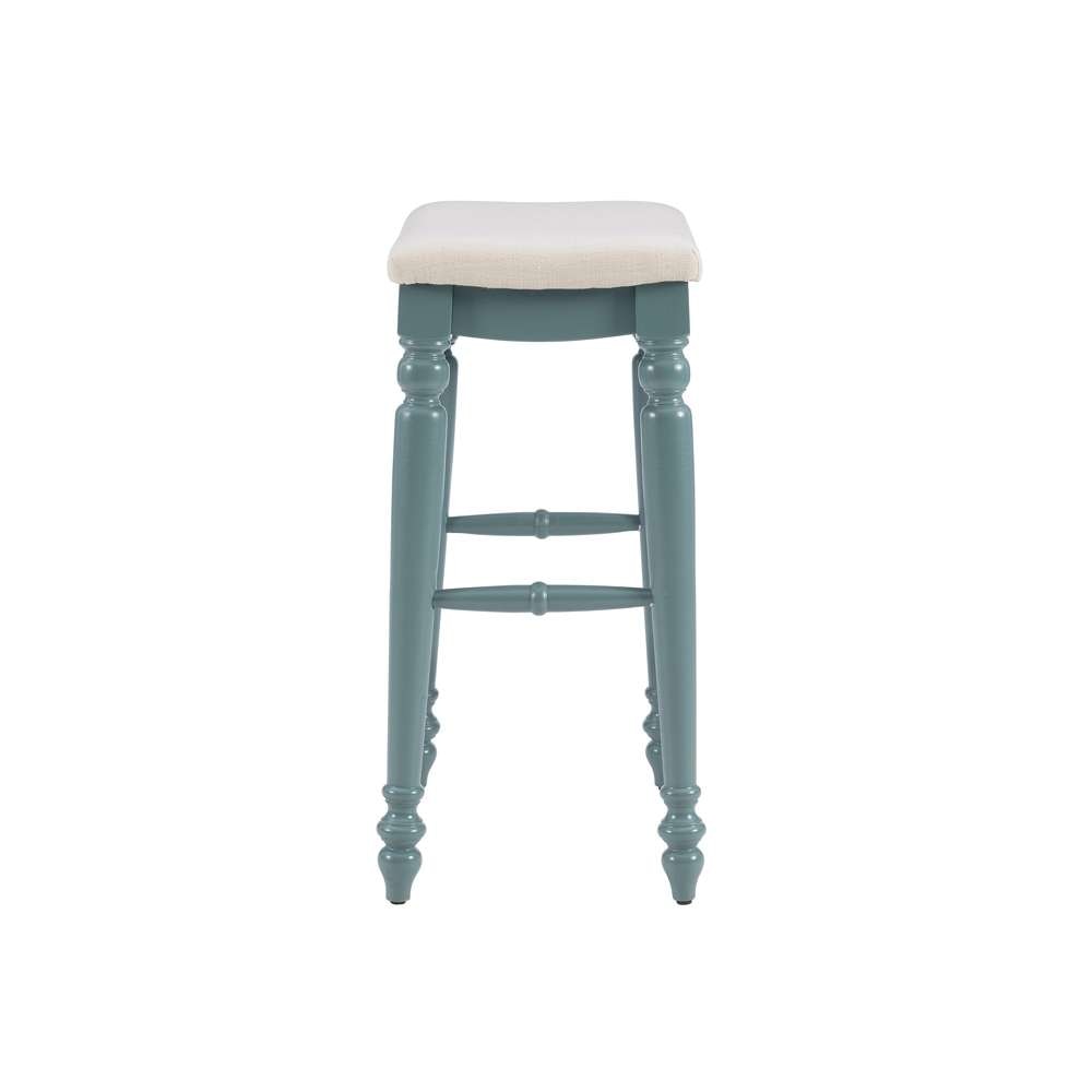 Linon Home Decor - Marino Blue Backless Bar Stool - BS202BLUE01U veiw 3