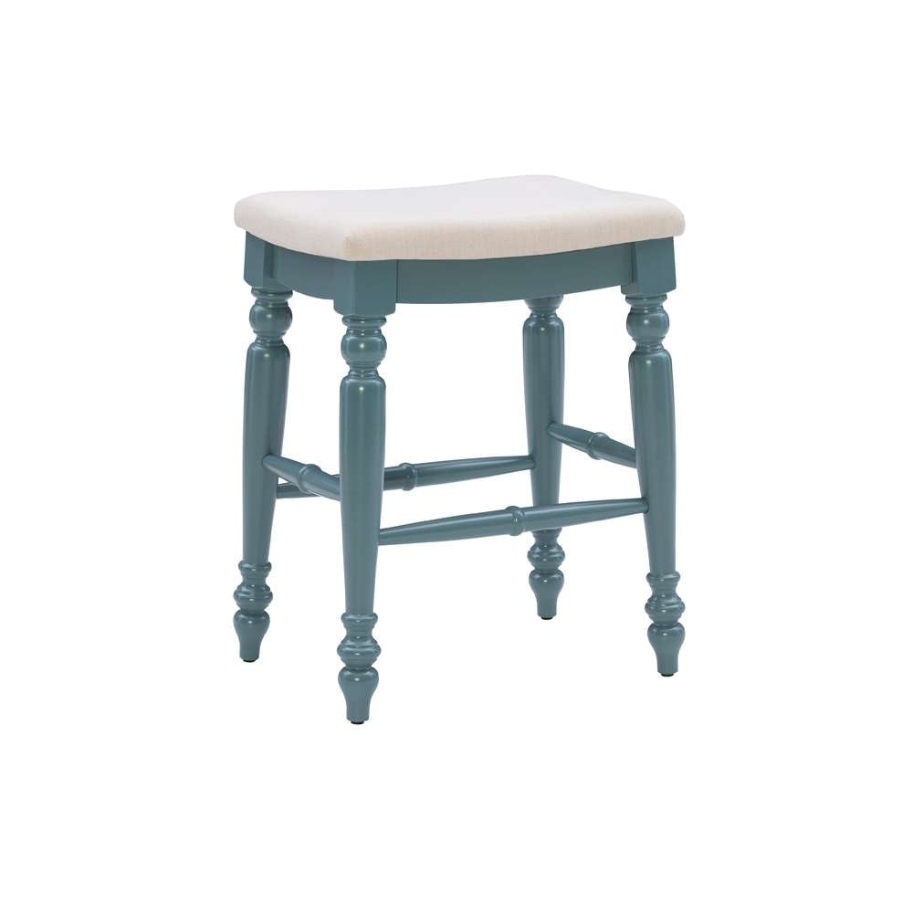 Linon Home Decor - Marino Blue Backless Counter Stool - CS201BLUE01U veiw 1