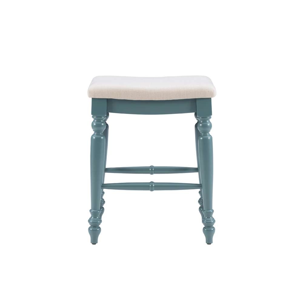 Linon Home Decor - Marino Blue Backless Counter Stool - CS201BLUE01U veiw 2