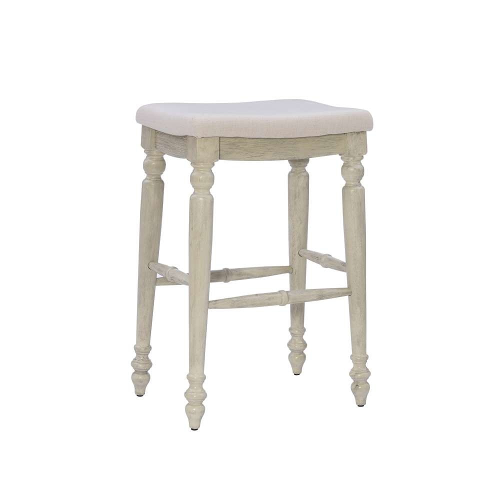 Linon Home Decor - Marino White Wash Backless Bar Stool - BS204WWSH01U veiw 1
