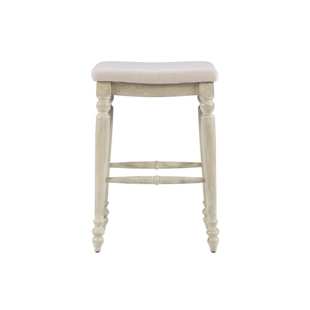 Linon Home Decor - Marino White Wash Backless Bar Stool - BS204WWSH01U veiw 2