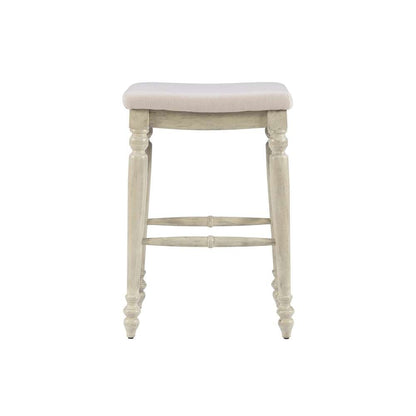 Linon Home Decor - Marino White Wash Backless Bar Stool - BS204WWSH01U veiw 2