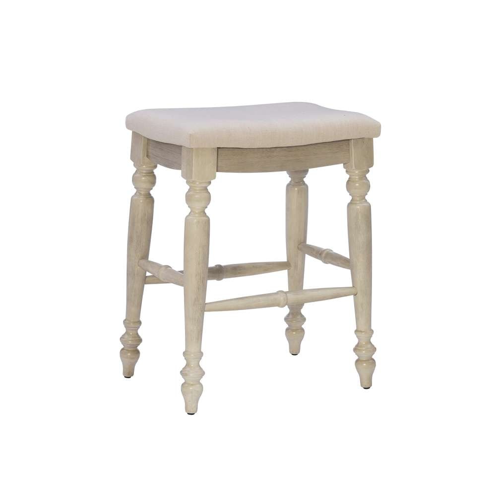 Linon Home Decor - Marino White Wash Backless Counter Stool - CS203WWSH01U veiw 1
