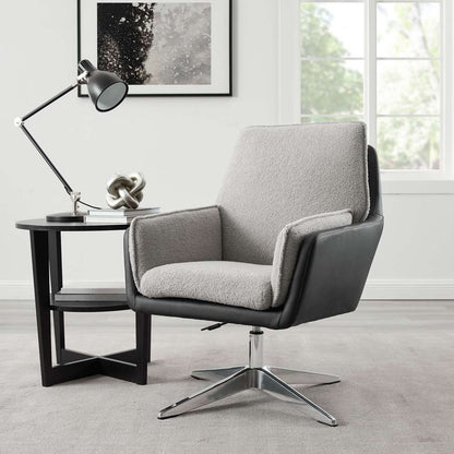 Linon Home Decor - Marion Swivel Chair Black Grey - CH270BLKGRY01U veiw 1