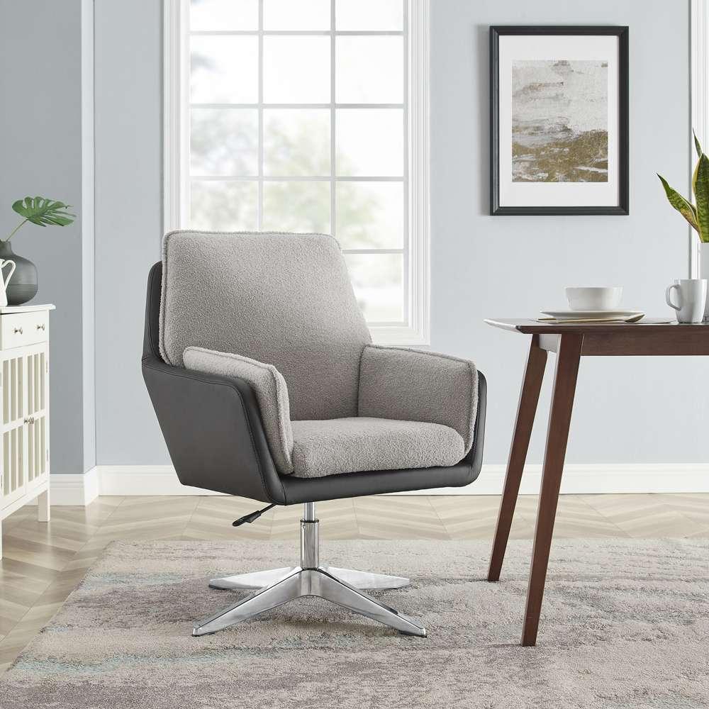 Linon Home Decor - Marion Swivel Chair Black Grey - CH270BLKGRY01U veiw 3