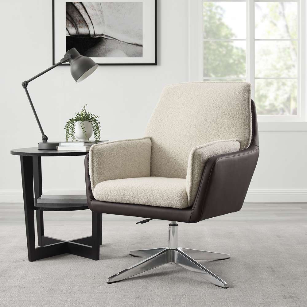 Linon Home Decor - Marion Swivel Chair Brown Natural - CH270BRNNAT01U veiw 1
