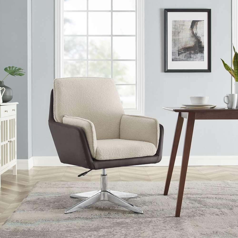 Linon Home Decor - Marion Swivel Chair Brown Natural - CH270BRNNAT01U veiw 3
