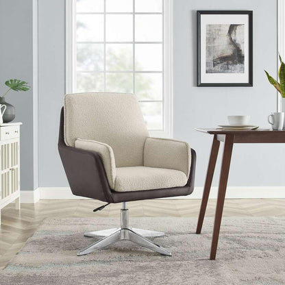 Linon Home Decor - Marion Swivel Chair Brown Natural - CH270BRNNAT01U veiw 3