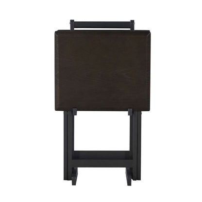 Linon Home Decor - Marlowe Grey Tray Table Set - TT511GRY01U veiw 2