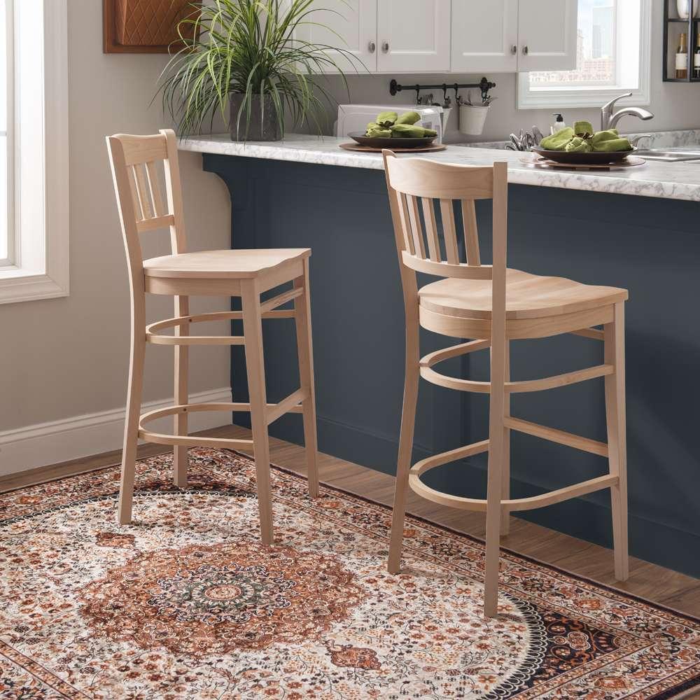 Linon Home Decor - Maryah Barstool Unfinished (Set of 2) - BS282UNFIN02ASU veiw 6