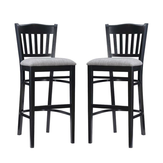 Linon Home Decor - Maryah Upholstered Barstool Black (Set of 2) - BS282BLK02ASU veiw 2