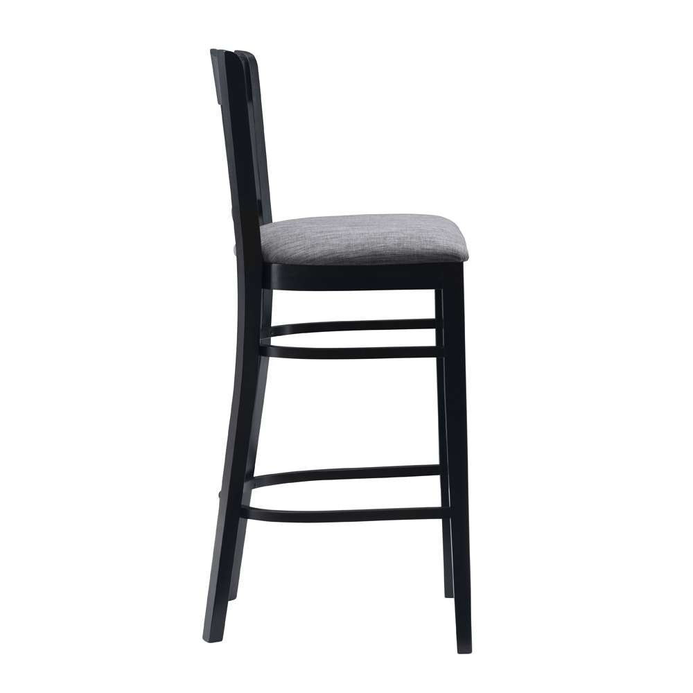 Linon Home Decor - Maryah Upholstered Barstool Black (Set of 2) - BS282BLK02ASU veiw 4