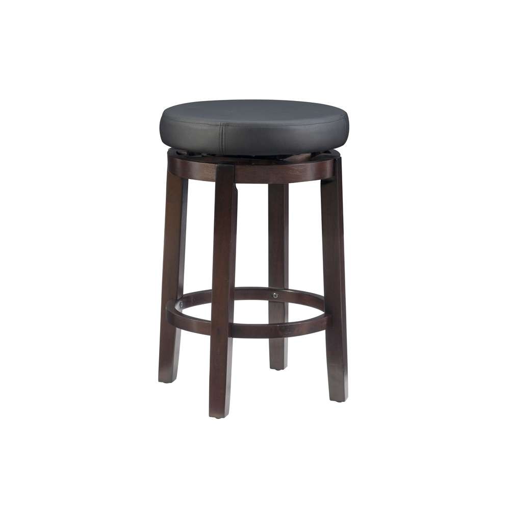 Linon Home Decor - Maya Black 24 Inches Counter Stool - 98352KBLK-01-KD veiw 1