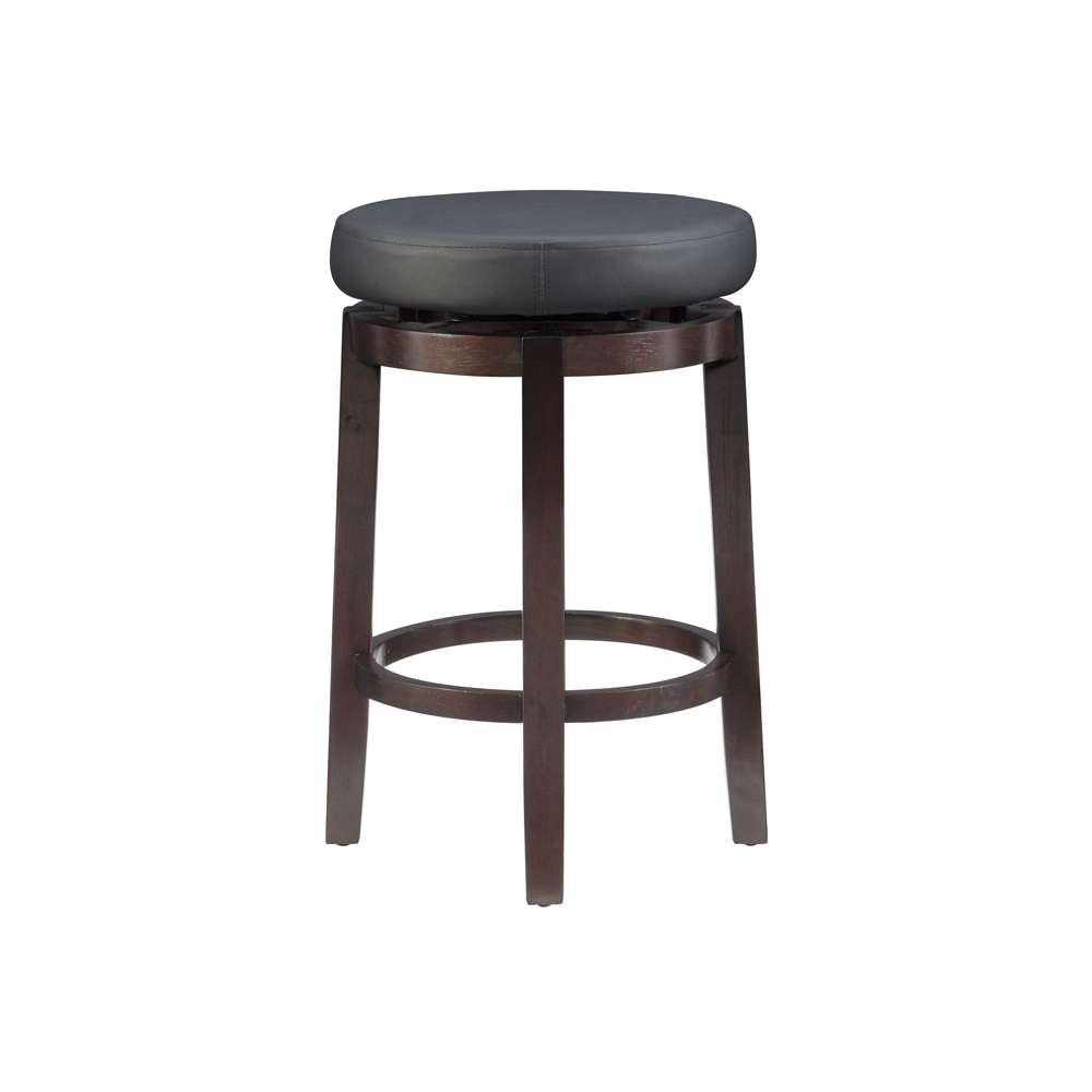 Linon Home Decor - Maya Black 24 Inches Counter Stool - 98352KBLK-01-KD veiw 3