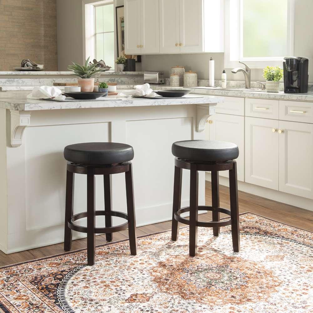 Linon Home Decor - Maya Black 24 Inches Counter Stool - 98352KBLK-01-KD veiw 5