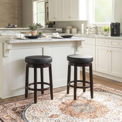 Linon Home Decor - Maya Black 24 Inches Counter Stool - 98352KBLK-01-KD veiw 5