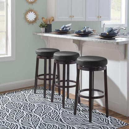Linon Home Decor - Maya Black 29 Inches Bar Stool - 98353KBLK-01-KD veiw 5