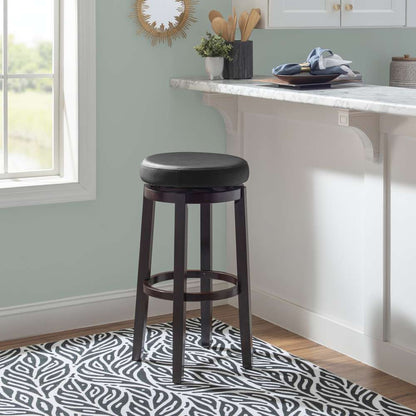 Linon Home Decor - Maya Black 29 Inches Bar Stool - 98353KBLK-01-KD veiw 6