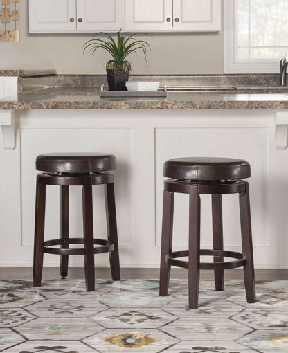 Linon Home Decor - Maya Brown 24 Inches Counter Stool - 98352BRN-01-KD veiw 4