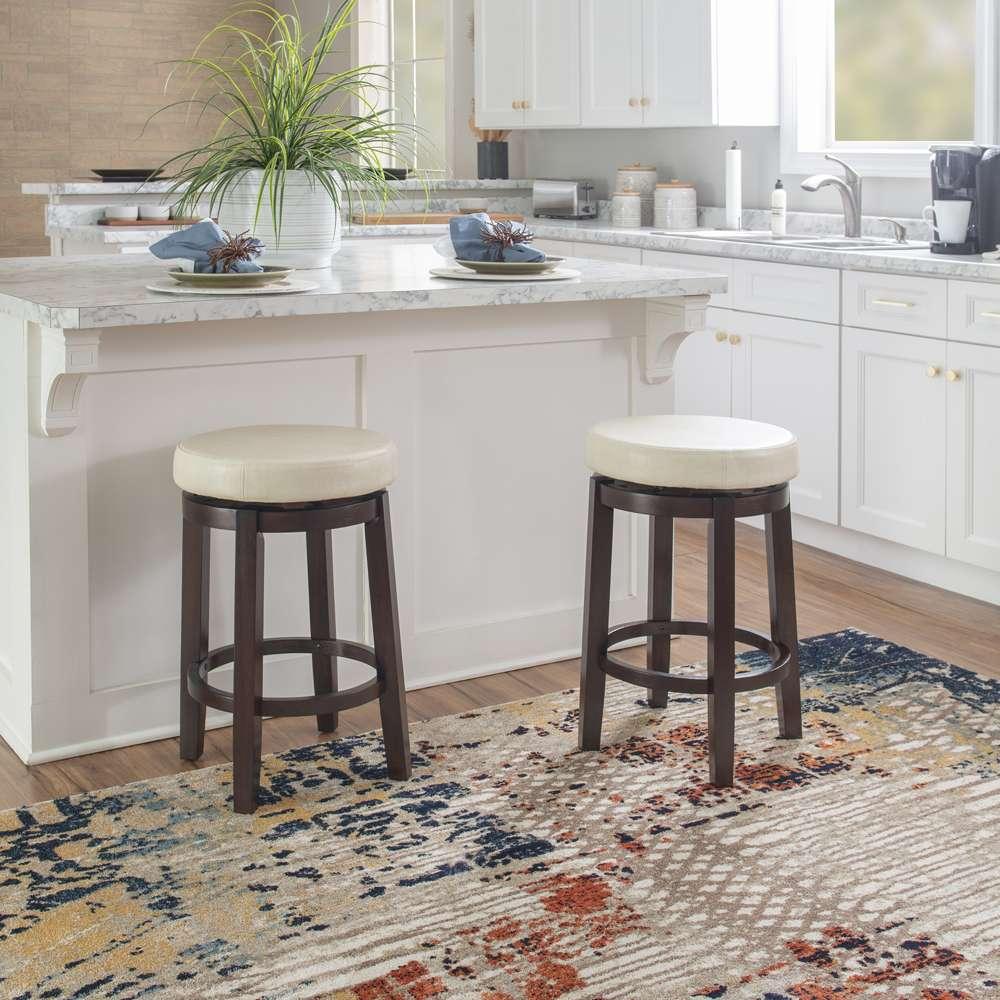 Linon Home Decor - Maya Rice 24 Inches Counter Stool - 98352KRIC-01-KD veiw 5
