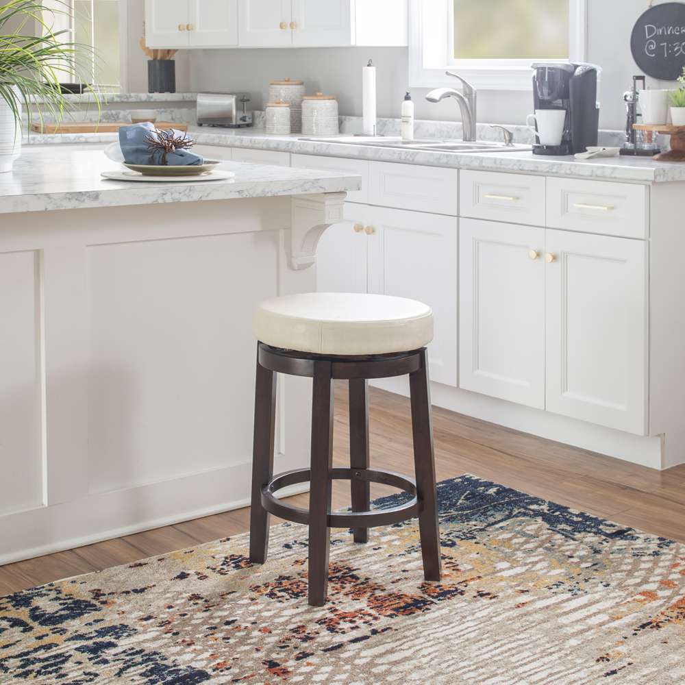 Linon Home Decor - Maya Rice 24 Inches Counter Stool - 98352KRIC-01-KD veiw 6