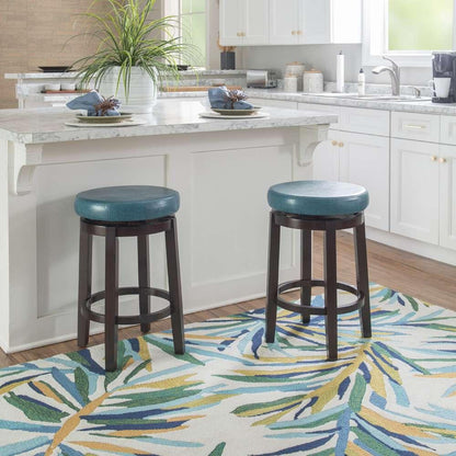 Linon Home Decor - Maya Teal 24 Inches Counter Stool - 98352TEA-01-KD veiw 5