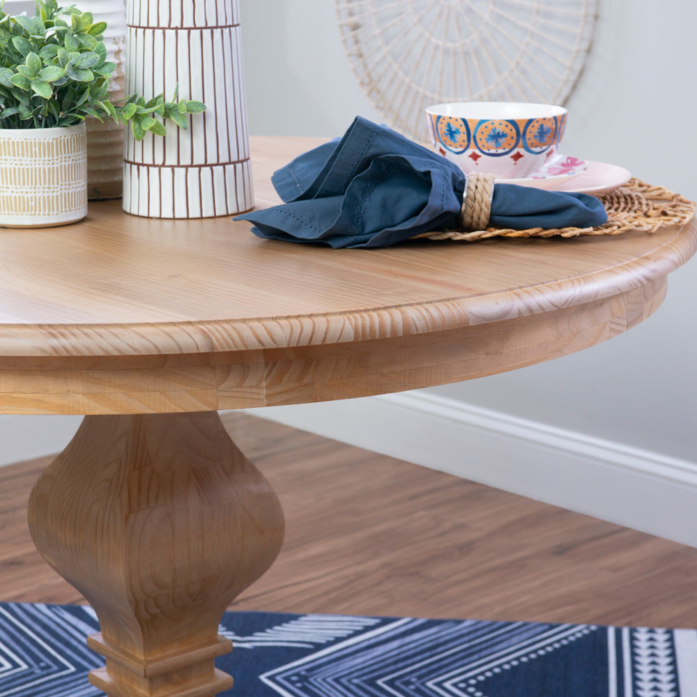 Linon Home Decor - Mcleavy Round Dining Table, Honey - D1227D19RDT view 6