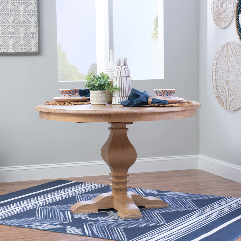 Linon Home Decor - Mcleavy Round Dining Table, Honey - D1227D19RDT view 7