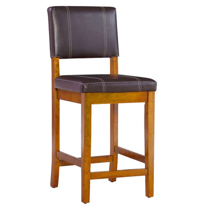Linon Home Decor - Milano Counter Stool Brown 24 - 0210VBRN121-01-KD veiw 1