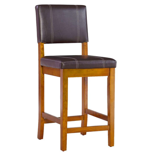Linon Home Decor - Milano Counter Stool Brown 24 - 0210VBRN121-01-KD veiw 1