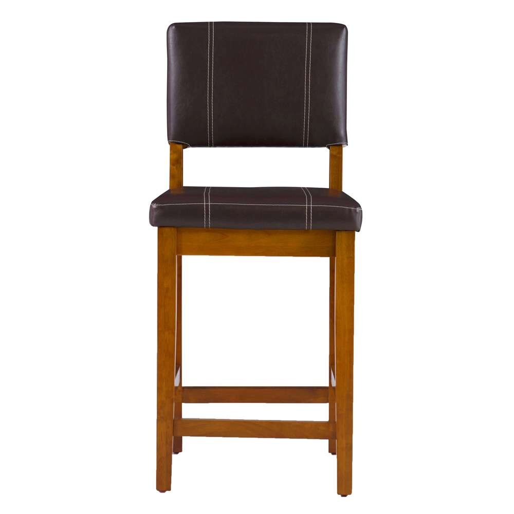 Linon Home Decor - Milano Counter Stool Brown 24 - 0210VBRN121-01-KD veiw 3