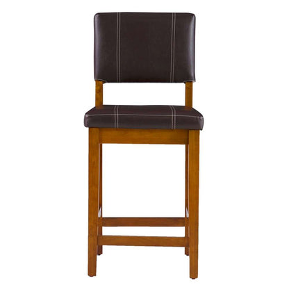 Linon Home Decor - Milano Counter Stool Brown 24 - 0210VBRN121-01-KD veiw 3
