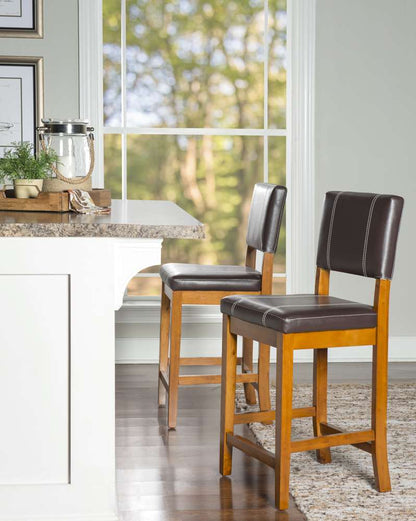 Linon Home Decor - Milano Counter Stool Brown 24 - 0210VBRN121-01-KD veiw 6