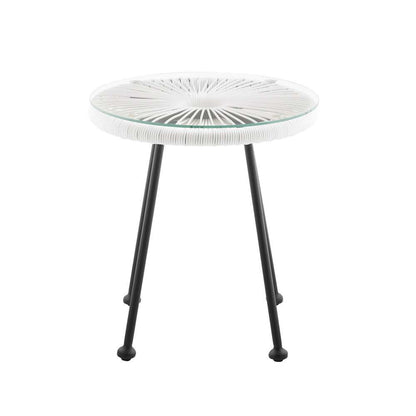 Linon Home Decor - Millicent 3pc Outdoor Set, White - OD61WHT3PCSET veiw 6
