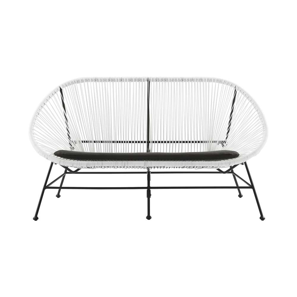 Linon Home Decor - Millicent Loveseat White - ML031WHT01U veiw 2