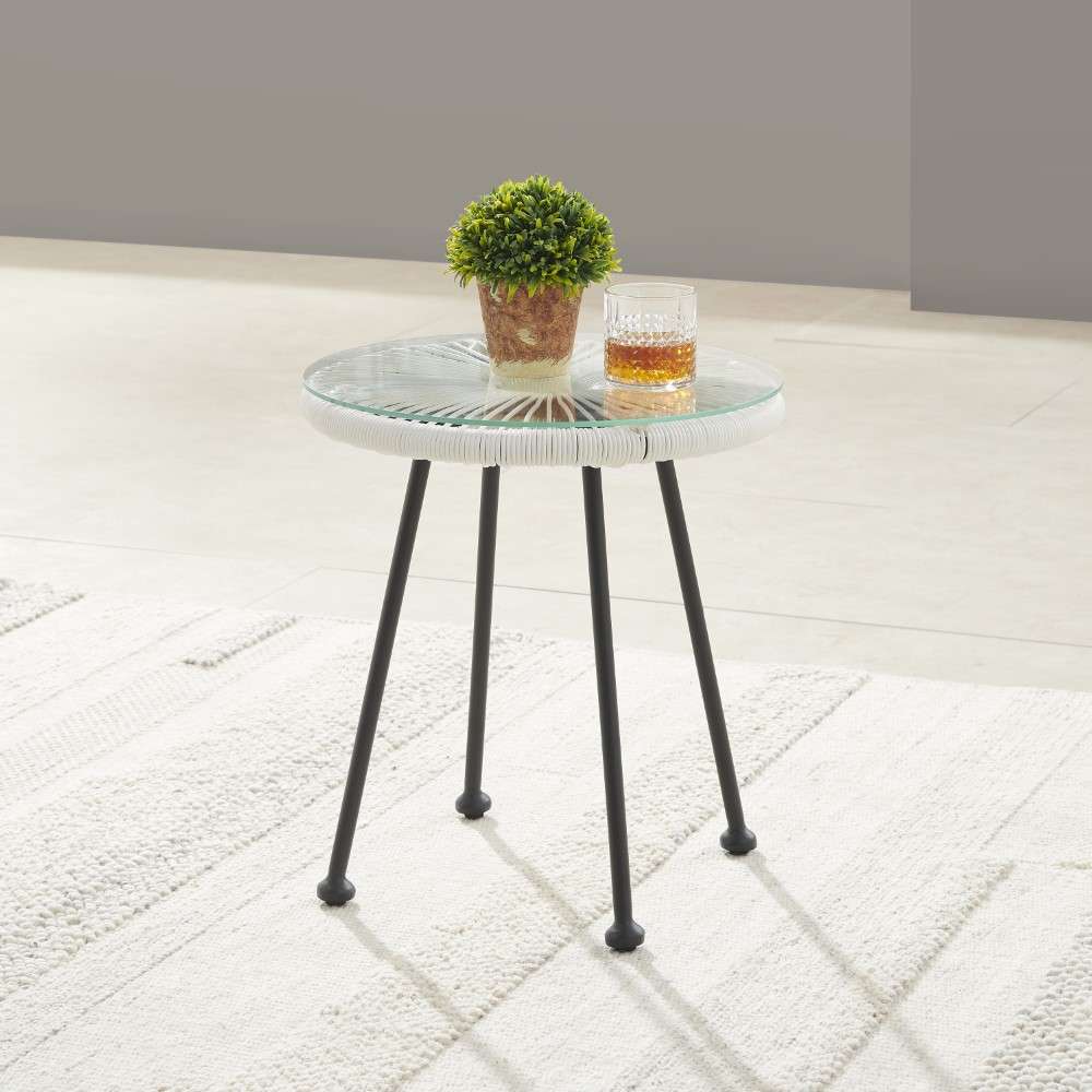 Linon Home Decor - Millicent Side Table White - ML032WHT01U veiw 6