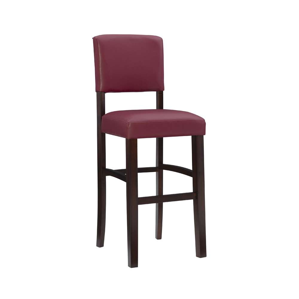 Linon Home Decor - Monaco Bar Stool Dark Red  - 0218RED-01-KD-U veiw 1
