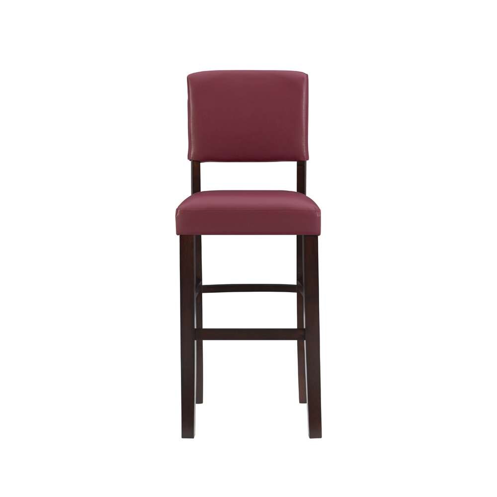 Linon Home Decor - Monaco Bar Stool Dark Red  - 0218RED-01-KD-U veiw 2