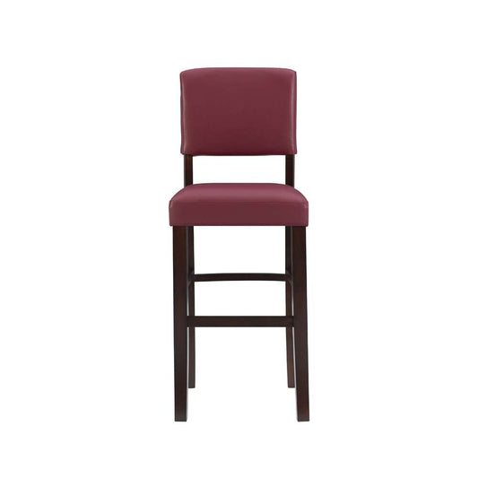 Linon Home Decor - Monaco Bar Stool Dark Red  - 0218RED-01-KD-U veiw 2