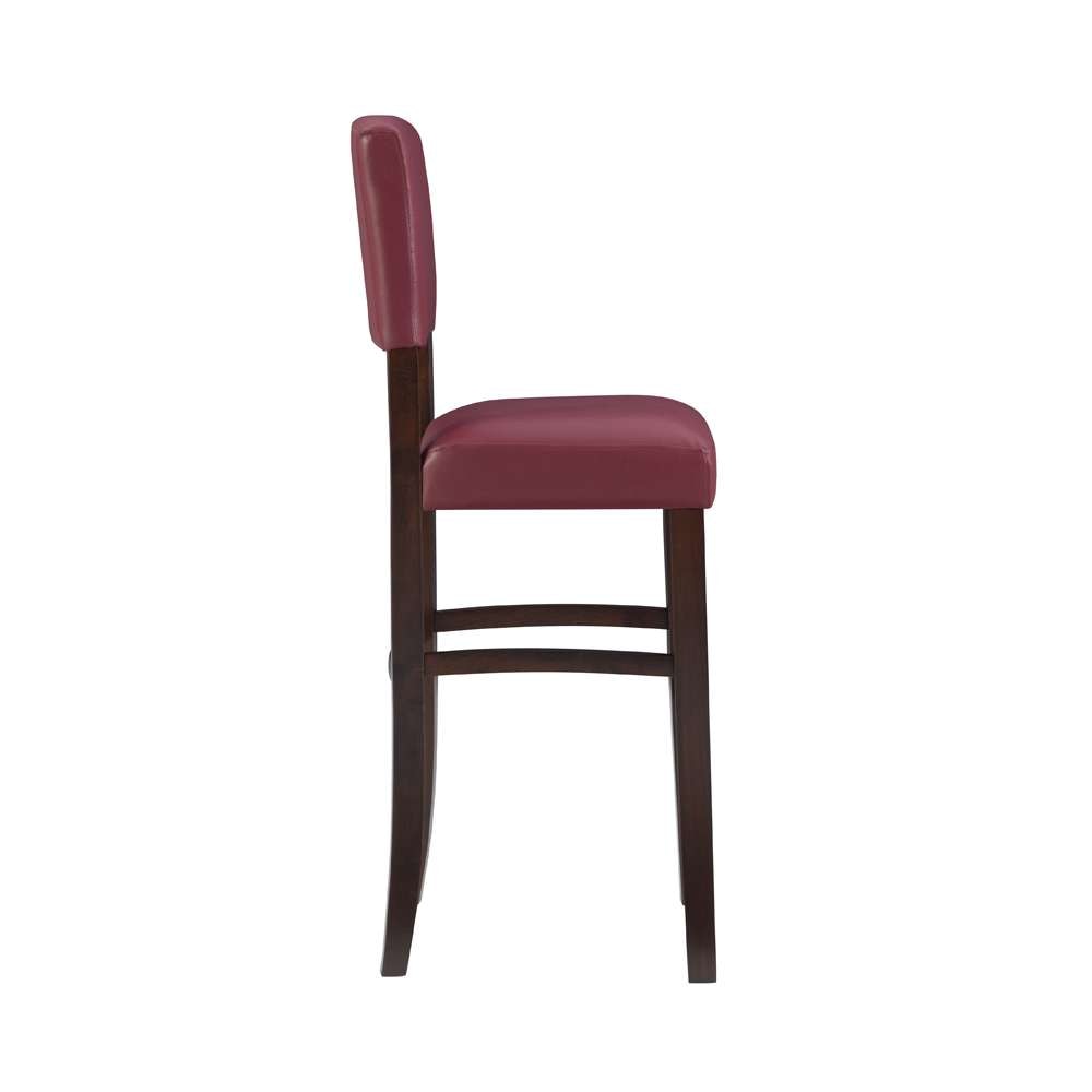 Linon Home Decor - Monaco Bar Stool Dark Red  - 0218RED-01-KD-U veiw 3