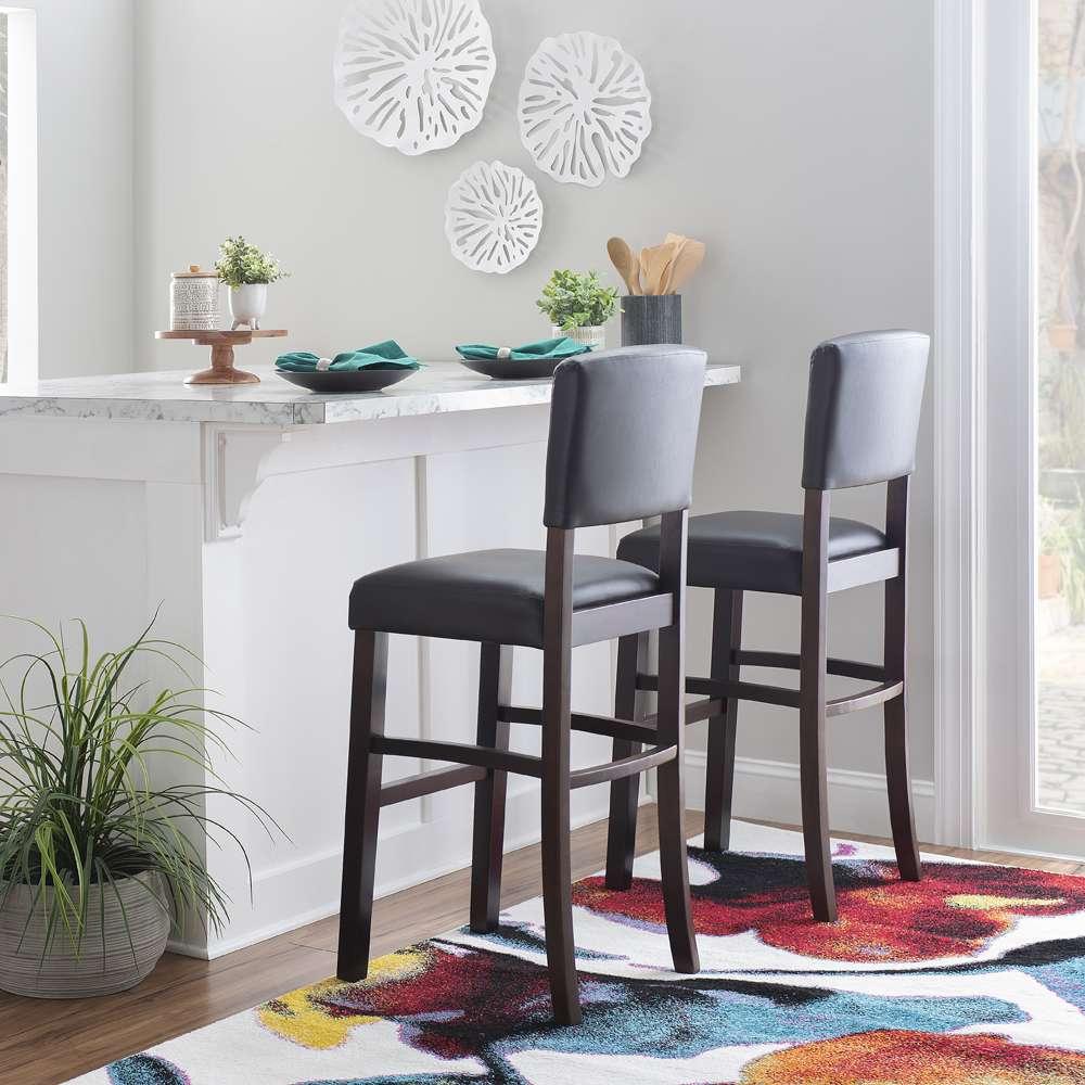 Linon Home Decor - Monaco Bar Stool Espresso  - 0218VESP-01-KD-U veiw 6