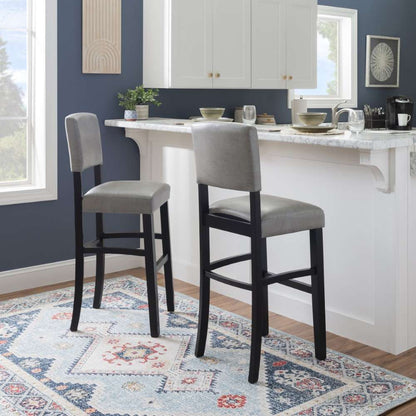 Linon Home Decor - Monaco Bar Stool Gray - BS225GRY01U veiw 4