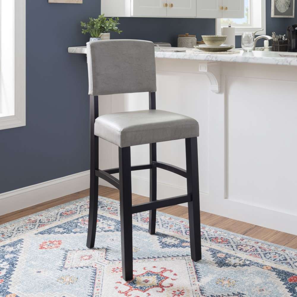 Linon Home Decor - Monaco Bar Stool Gray - BS225GRY01U veiw 5