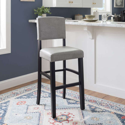 Linon Home Decor - Monaco Bar Stool Gray - BS225GRY01U veiw 5