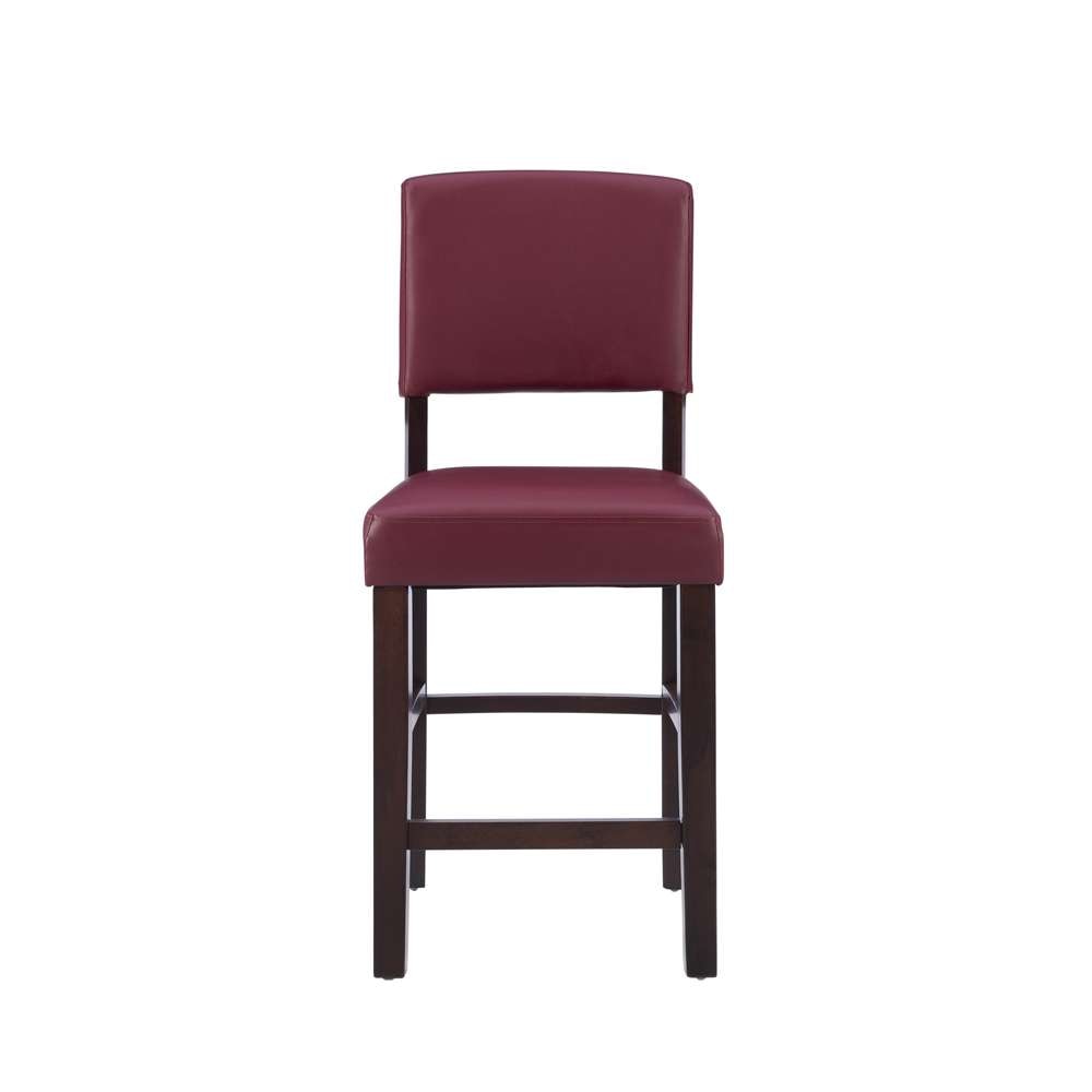 Linon Home Decor - Monaco Counter Stool Red 24 - 0217RED-01-KD-U view 2