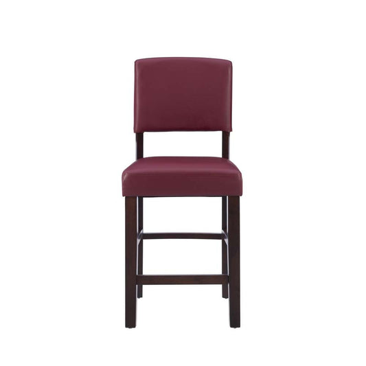 Linon Home Decor - Monaco Counter Stool Red 24 - 0217RED-01-KD-U veiw 2