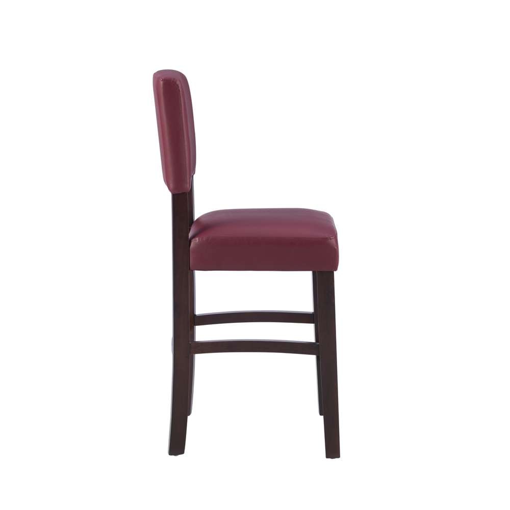 Linon Home Decor - Monaco Counter Stool Red 24 - 0217RED-01-KD-U veiw 3
